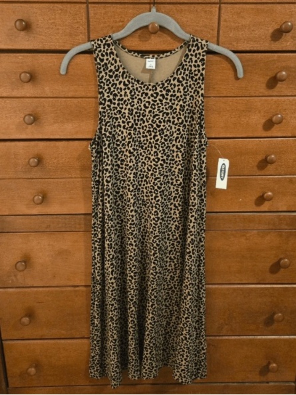 Old Navy Leopard Print Midi Dress - Tan and Black